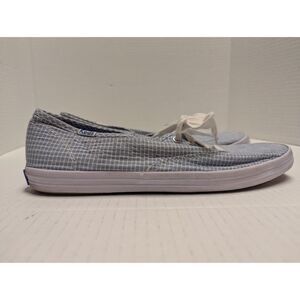 KEDS CHAMPION SEERSUCKER Blue Canvas Women Lace-Up Sneaker Shoes WF55544 size 7